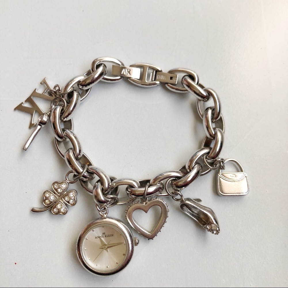 Ann Klein Charm Bracelet Watch
